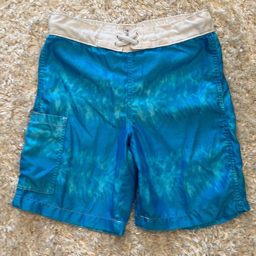 Boys swim trunks size 78 medium drawstring with pocket
